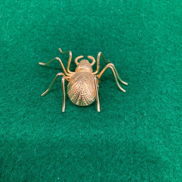 Vintage Gold Tone Spider Brooch / Pin - Picture 4 of 5